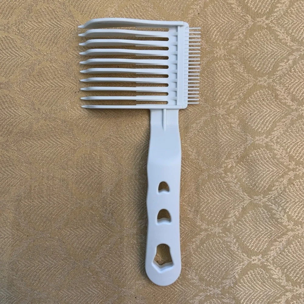 Fade Comb for Hair Cutting Professional Barber Tool for Self-Cut & Fade H White